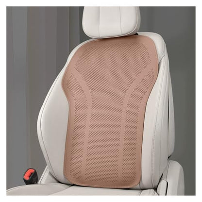 Summer Car Seat Cushion Perforated Breathable Ventilated Non-Slip All-Season Auto Cushion Pad(Brown,Back Cushion) - color: Brown, size: Back cushion