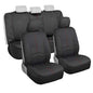 Motor Trend SpillGuard Waterproof Car Seat Covers, Front and Rear Full Set (Red Stitch) – Neoprene Seat Protectors with Extended Bench Side Coverage for Auto, Truck, Van, and SUV - color: Red Stitching