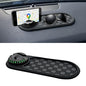 Multifunction Car Anti-Slip Mat, Car Anti Slip Mat Phone Holder, Dashboard Mobile Phone Holder with Temporary Parking Number, Rotatable Dashboard Mat for Sunglasses Keys Gadgets (Gray+Black) - color: Gray+Black