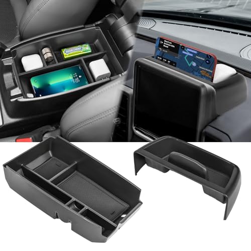 2PCS Center Console Dash Storage Tray and Armrest Secondary Storage Box Compatible with Ford Bronco Sport CX430 2021 2022 2023 2024 Center Console Organizer Insert Accessories - size: 2 Pcs Dash Storage Tray and Armrest Storage Box