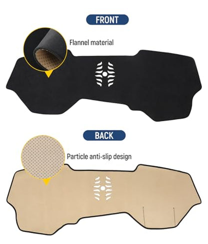 BIBLOZ Dash Cover for BMW X3 2018-2024 & BWM X4 2019-2025 Accessories Black Flannel Dashboard Cover Mat Car Dashboard UV Sun Protection(No HUD) - size: 2018-2024 X3