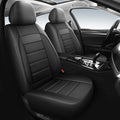 HChengkikz Seat Covers, Car Seat Covers Front Seats, Leather 3D Foam Back Support Car Seat Cover, Air Mesh Automotive Seat Covers, Airbag Compatible, Universal Fit Most Cars, Vans, Trucks, SUVs (2PCS) - color: N6 Black, size: Front Seat