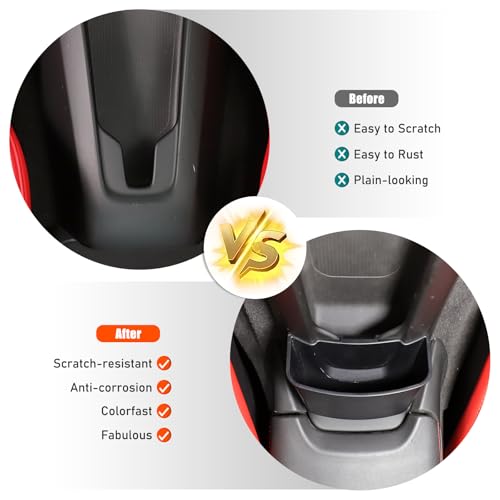 CHEAYAR Rear Waterfall Storage Box Compatible with Chevrolet Corvette C8 2020-2026, Car Center Console Seat Pocket Storage Box Organizer Extension Insert Accessories