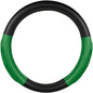 GG Grand General 54080 18 inches Deluxe Plus Steering Wheel Cover Full Black with Green Comfort Pad