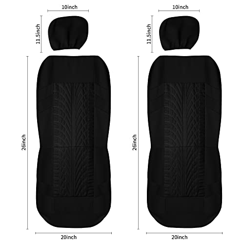 VarCozy Car Seat Covers Front Pair,Universal Cloth for Car,Breathable & Washable SUV, Sedan, Van, Automotive Interior Covers, Airbag Compatible