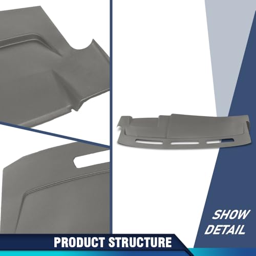 PIT66 TPE Dash Board Cover DashBoard Bezel Compatible with Cadillac Escalade ESV 2003 2004 2005 2006 & Cadillac Escalade EXT 2002 2003 2004 2005 2006 Gray - size: 2003-2006 Cadillac Escalade (Gray)