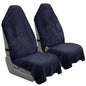 Car Seat Towel Cover, 2pcs Universal Front Seat Protector for Cars, SUVs and Trucks, Sweat Towel Car Seat Cover for Gym, Yoga, Swimming, Pets and Family Travel, Navy - color: Black