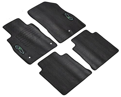 ecoMats All Weather Floor Mats Custom Fit for 2018 2019 2020 2021 2022 2023 2024 Nissan Kicks with Safety Locks - Front and Rear - Black
