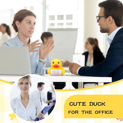 Civaner 7 Inch Emotional Giant Rubber Duck with Positive Message Thank You Gifts Motivational Rubber Duck Gift for Desk, Office, Home Decor Graduation(I Believe in You) - style: I Believe in You