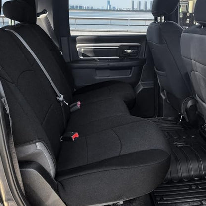 SAPUBK Custom-Fit Rear Seat Covers Replace for 2013-2018 Dodge Ram and 2019-2021 Classic Ram 1500 2500 Crew Cab Bench Seat, Premium Neoprene with Composite Soft Foam Lining Breathable Seat Cover