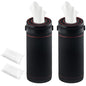 2 Pcs Car Tissues Cylinder Leather Round Tissues Container Car Tissues Holder with Tissues Cylinder Tissue Box with Window Breaker for Car Vehicle Bathroom Office