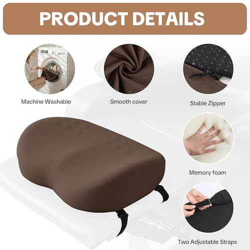 ROYALAY Recliner Foot Rest Cushion with Adjustable Strap, Memory Foam Recliner Leg Rest Pillow, Breathable Foot Pillow with Removable Cover, Recliners Accessories