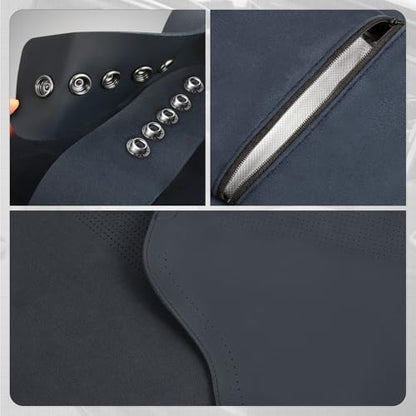 Protex Plus Series Full Set Seat Covers Microsuede Upholstery Universal for Cars Trucks SUV, Navy Blue, CA-SC-PRO-Plus-Full-NB - color: Navy Blue, size: Full Set, style: Pro-Plus Series