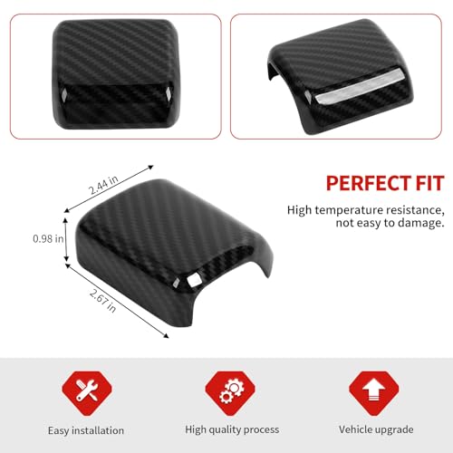 Jimen Fit for Toyota 4Runner 2024-2025, Automatic Gear Shifter Knob Cover Interior Trim Accessories (Carbon Fiber) - color: Carbon Fiber