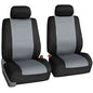 FH Group Waterproof Neoprene Car Seat Covers Front Set – Universal Fit Front Seat Covers with Storage Pockets, Airbag Compatible Automotive Seat Covers for Cars, SUVs & Vans, Gray - color: Gray, style: Front Set