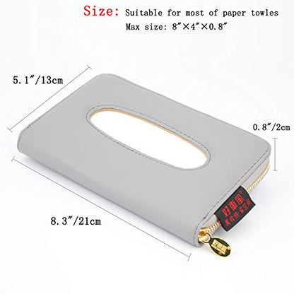 Car Tissue Box, Car Visor Tissue Holder, Car Tissue Holder, Premium Tissue case Holder for car (Gray) - color: Grey
