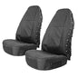 TIROL Waterproof Front Seat Covers High Back Seat Cover Bucket Seat Covers with Multi-Pockets for Semi Truck Cars Van SUV Pickup (2PCS) - color: Black - 2 Pack