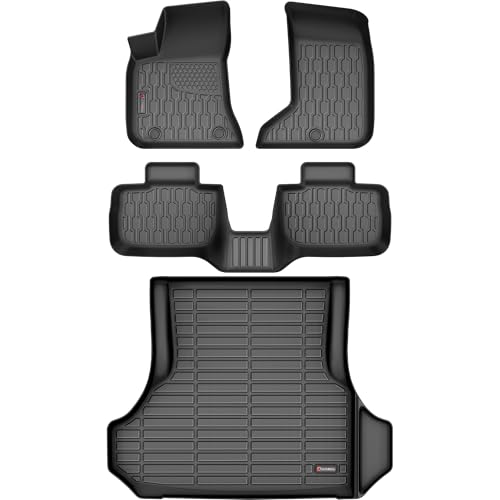 Floor Mats & Cargo Liner Compatible with 2011-2023 Dodge Charger AWD & Chrysler 300 All-Wheel Drive ONLY Cargo Mat, Full Set All Weather Protection 1st, 2nd Row Car Liners & Trunk Mat, Black - style: Dodge Charger AWD 2011-2023