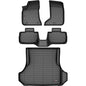 Floor Mats & Cargo Liner Compatible with 2011-2023 Dodge Charger AWD & Chrysler 300 All-Wheel Drive ONLY Cargo Mat, Full Set All Weather Protection 1st, 2nd Row Car Liners & Trunk Mat, Black - style: Dodge Charger AWD 2011-2023