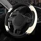 Road Comforts Leather Steering Wheel Cover - Made with PVC Leather - Anti-Slip, Universal Fit 14 1/2 inches to 15 inches - White - color: White