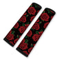 2Pcs Soft Auto Seat Belt Cover Pad Red Roses Flower Colorful Car Seatbelt Shoulder Cushion for Comfortable Driving, Compatible with All Cars' Seatbelt and Backpack Straps - color: Roses