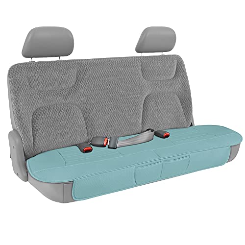 Motor Trend Seat Cover for Cars Trucks SUV, Faux Leather Rear Bench Mint Padded Car Seat Cover with Storage Pockets, Premium Interior Car Seat Cover