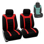FH Group Car Seat Covers Sports Seat Covers Front Seats Only, Airbag Compatible Red Black Automotive Seat Cover Combo Small Car Seat Cover Design Universal Fit Interior Accessories Cars Trucks SUVs - color: Red