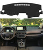 BIBLOZ Dash Cover for Hyundai Kona 2018-2023 Accessories Black Dashboard Cover Mat Car Dashboard UV Sun Protection - size: 2018-2023 Kona