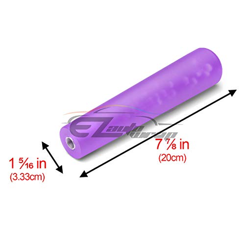 EZAUTO WRAP Purple Shift Knob Stick Frosted Matte Crystal Bubble Long Throw Gear Shifter 20cm - color: Matte Purple, size: 20cm
