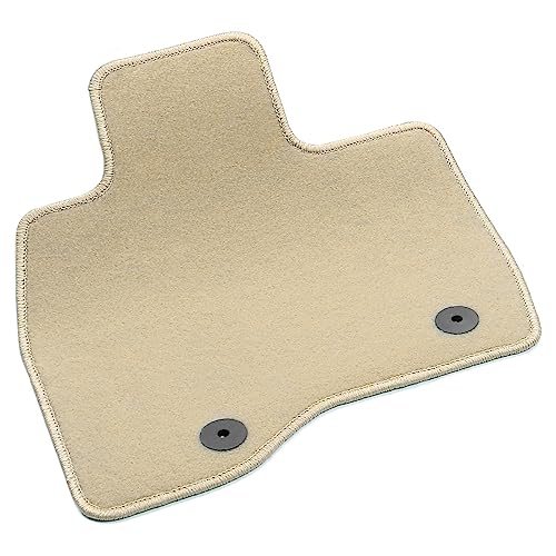 IKON MOTORSPORTS, Floor Mats Compatible with 2015-2019 Ford Explorer, Beige Nylon Front & Rear Row Liners Carpet 4PCS Full Set, 2016 2017 2018