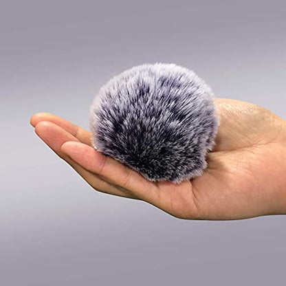 Cute Faux Rabbit Fur Ball Pom Pom Keychain Car Key Ring Handbag Tote Bag Pendant Purse Charm - color: Frost Purple New1