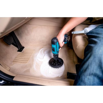 Chemical Guys ACC506 Light Duty Spinner Multi-Surface Drill Brush Attachment (Fits Any Standard Drill - Power Scrubber Removes Stains & Gently Cleans Upholstery, Fabric and Carpet), Gray - style: Light Duty