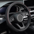 15 inch Steering Wheel Cover, Cooling Ice Silk Mesh with Microfiber Leather, Ultra Breathable, Anti Slip Car Grip, Heat Resistant Summer Cool, Universal Fit, Black - color: black, size: Standard Size[14.5"-15"]