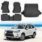 Floor Mats for Subaru Forester 2014-2018, Custom Fit Heavy Duty TPE All Weather Protection, Waterproof Non-Slip Black Car Liners for Front & Rear (Two-Row Floor Mats & Cargo Liner) - style: 19) For Subaru Forester | 2014-2018 | Full Set