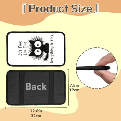 Car Handrail Box Cushion Soft Comfortable Anti Slip Middle Consoles Protector, Universal for Most Cars Trucks and SUV Fashion Car Interior Accessories Unisex - Fine Cat