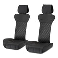 Amazon Basics Front Car Seat Covers, Universal Seat Protectors, Breathable Faux Leather, 2-Pack - size: Without top