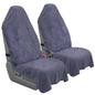 Car Seat Towel Cover, 2pcs Universal Front Seat Protector for Cars, SUVs and Trucks, Sweat Towel Car Seat Cover for Gym, Yoga, Swimming, Pets and Family Travel, Purple Gray - color: Dark Gray