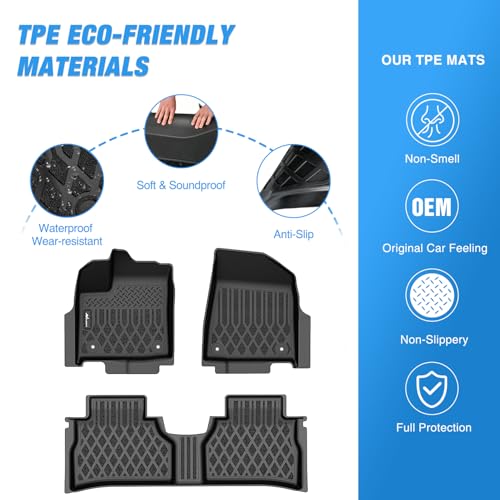Nilight TPE Floor Mats for Nissan Murano 2025 2026 All Weather Custom Fit Heavy Duty Floor Liners