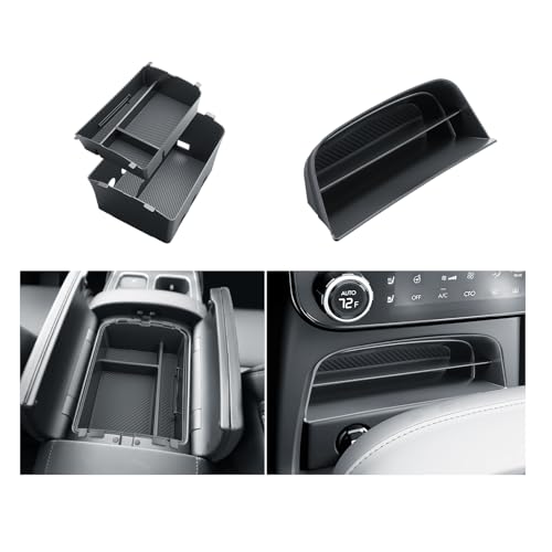 BIBIBO 3Packs for 2026 Hyundai Palisade Center Console Organizer 2026 Hyundai Palisade Calligraphy Console Tray 2026 Palisade Console Insert Tray 2026 Palisade (ONLY FIT Palisade Calligraphy) - color: Black-(Double layer+Insert shelf)