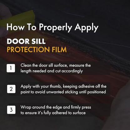 XPEL Clear Universal Door Sill Guard - 60" x 2.75" - Ultimate Protection for Car or Truck Door Sills against High Traffic and Damage, Easy to Install Interior Protection Film Kit