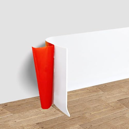 2 Pack Silicone Door Kick Plate 6x30 inches, Self Adhesive Flexible Rubber Tape Stick On Scratches Protector Plates for Doors, 6"x 30" White