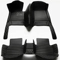 All-Weather car Floor Mats-Suitable for 98% of car Models Watherproof Leather car Floor mat (Black and Black) - color: Black and Black