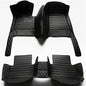 All-Weather car Floor Mats-Suitable for 98% of car Models Watherproof Leather car Floor mat (Black and Black) - color: Black and Black