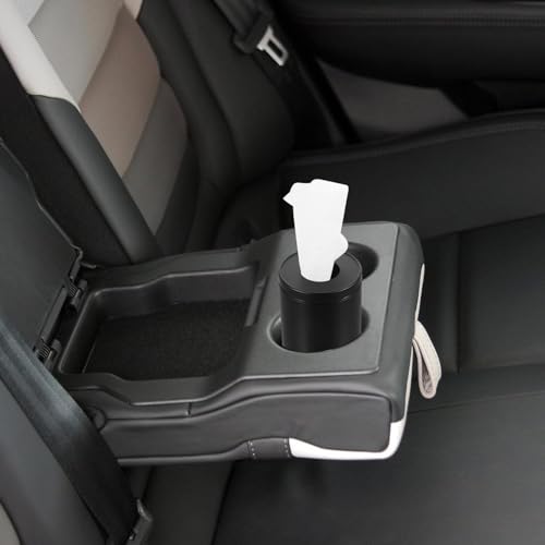 Luxshiny Car Tissue Holder Round Dispenser Aluminum Alloy Refillable Tissue Box with Modern Design for Car Cup Holder Auto Interior Organization