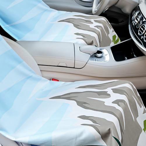 Hahafelt 2 Pack Car Seat Towel Covers with Storage Bag, 63 x 32 Inch Universal Non Slip Waterproof Sweat Protector for Car Truck, Gym Swimming Running, Machine Washable (National Park 1) - style: National Park 1