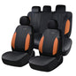 Coverado Car Seat Covers Full Set, Automotive Front and Rear Seat Covers, Leather Car Seat Covers Full Set 5 Seats, Airbag-Compatible, Brown Seat Covers for SUV Sedan Truck - color: Black-brown, size: FullSet