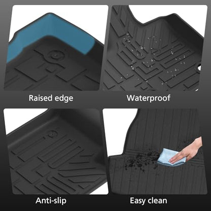 All Weather Floor Mats & Cargo Liner Set for Toyota RAV4 Hybrid 2026(Not for Limited with Subwoofer), TPE Custom Fit Floor Liners with Cargo Mat & Backrest Cover, Full Coverage Interior Protection - size: for rav4 2026+