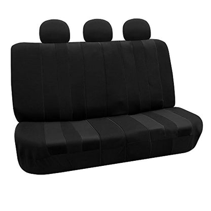 FH Group Striking Striped Car Seat Covers - Universal Fit, Washable Seat Covers for Cars, SUVs, Vans, Sedans, Black, Rear Set - color: Black, size: Rear Set