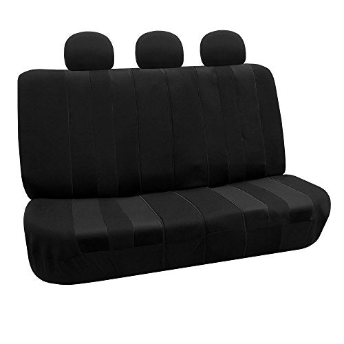 FH Group Striking Striped Car Seat Covers - Universal Fit, Washable Seat Covers for Cars, SUVs, Vans, Sedans, Black, Rear Set - color: Black, size: Rear Set