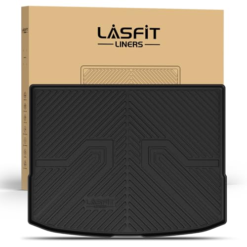 LASFIT Cargo Mat for KIA NIRO EV 2025 2024 2023 (Fit EV & Hybrid, Not Fit PHEV), All Weather TPE Custom Fit Easy Clean Car Trunk Mat for Kia NIRO EV 2023-2025 Cargo Liner, Black